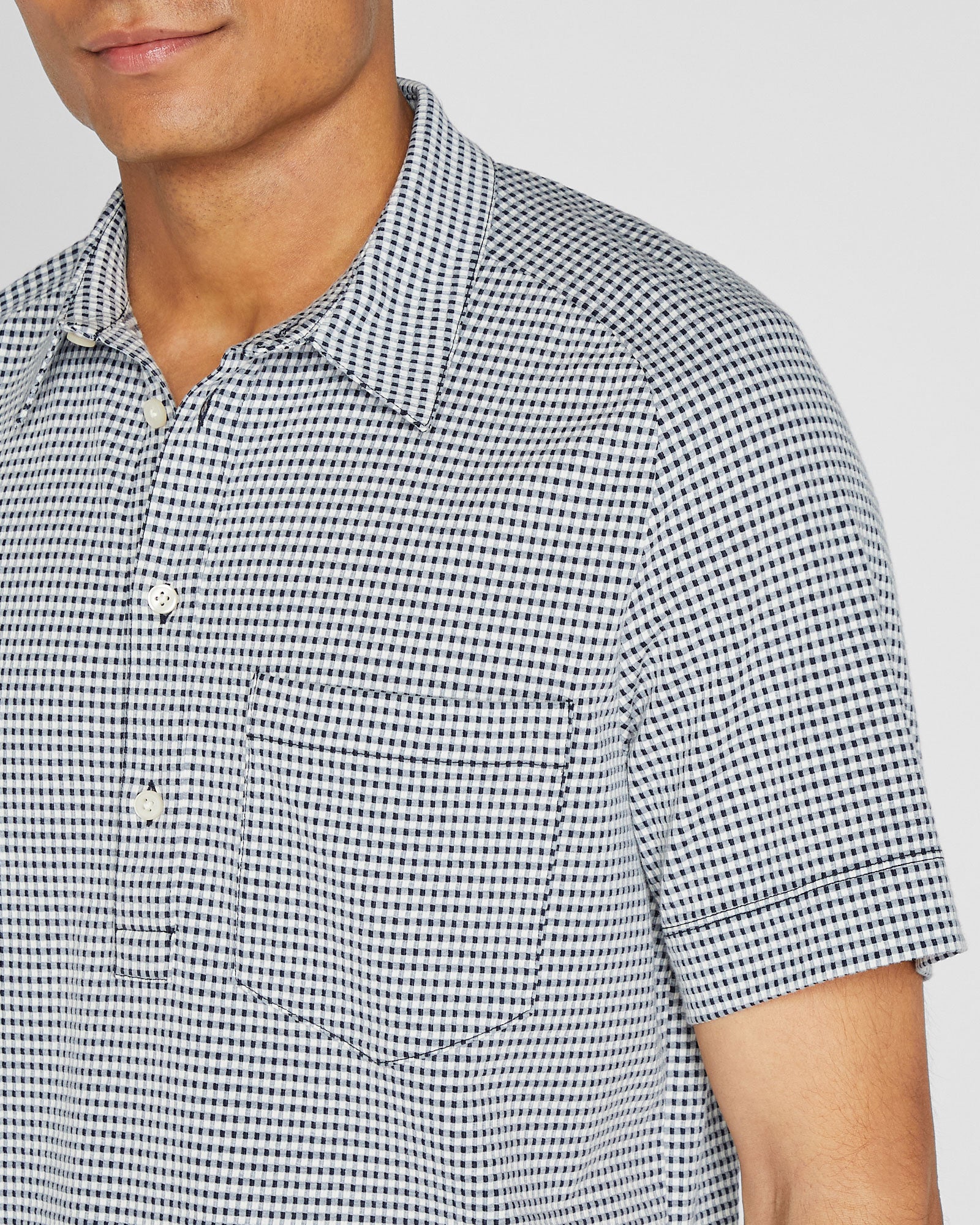 CLUB MONACO - Chandail gaufré à enfiler - Blanc
