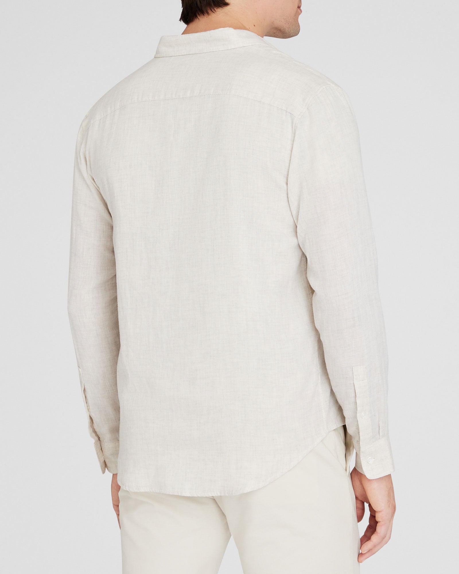 CLUB MONACO - Lightweight Doubleface Long-Sleeve Shirt - Ivory Mix
