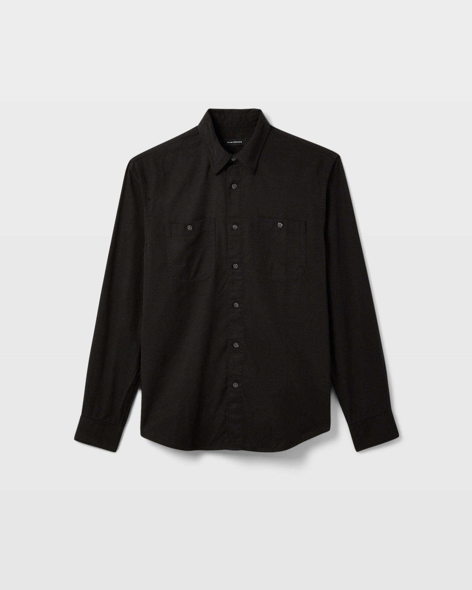 CLUB MONACO - Chemise utilitaire en sergé doux - Noir