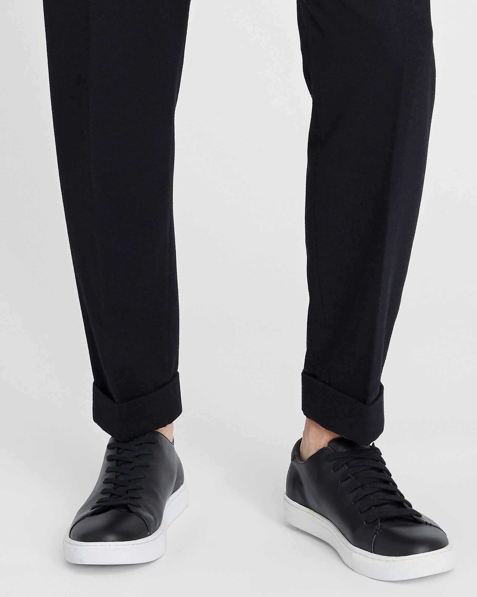 CLUB MONACO - Club Monaco Leather Sneaker - Black