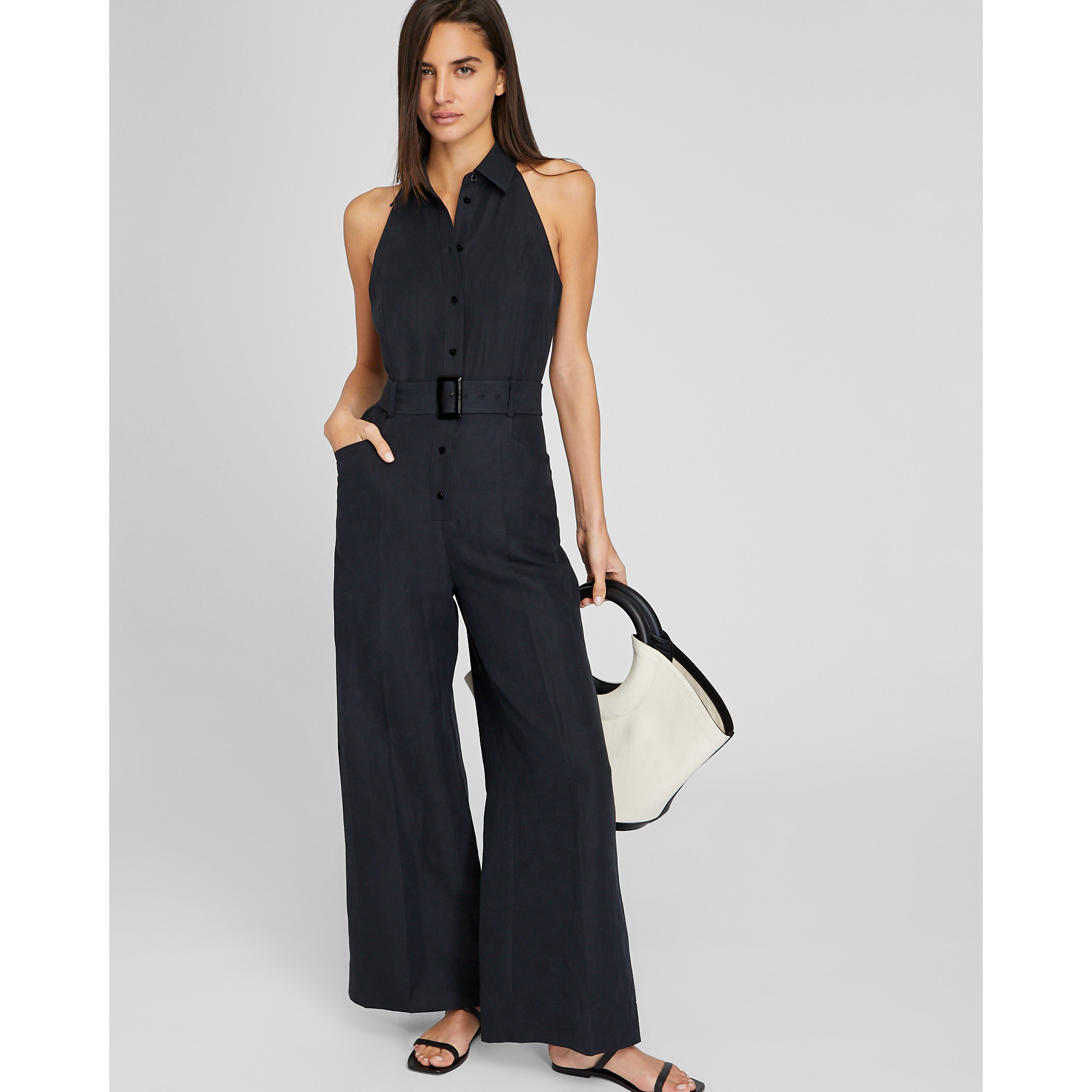 CLUB MONACO - Sleeveless Jumpsuit - Black